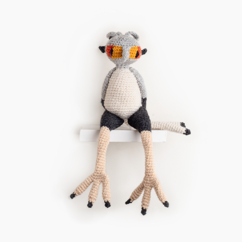 secretary bird crochet amigurumi project pattern kerry lord Edward's menagerie